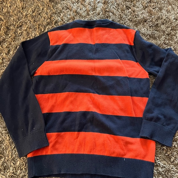 Children’s Place Size 14 Dress Sweater , orange & navy stripe, good condition - Picture 5 of 6